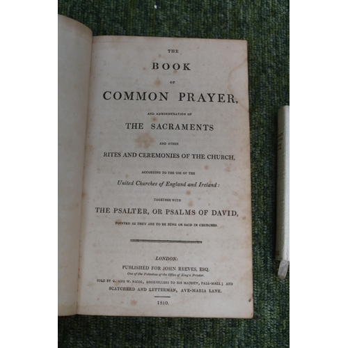 38 - The Book of Common Prayer published by John Reeves Esq 1810 & Two Smaller Common Prayer books