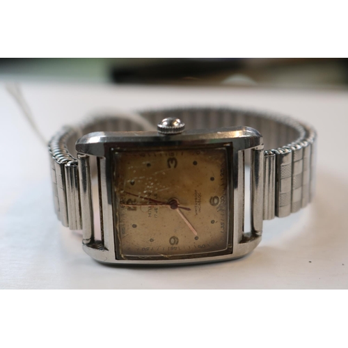 403 - Mappin & Webb 17 Jewel Inca bloc waterproof with Swiss made movement and expanding bracelet. 26mm ca... 