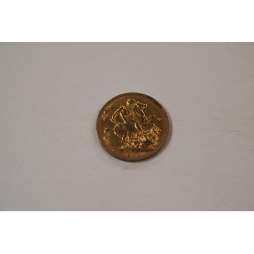 407 - 1910 Gold Sovereign 7.98g total weight