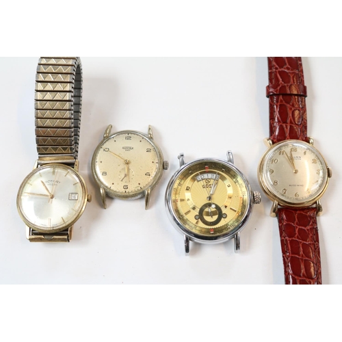 432 - Collection of automatic & mechanical Vintage Swiss Watches to include Gruen, Roamer, Rotary & Goer