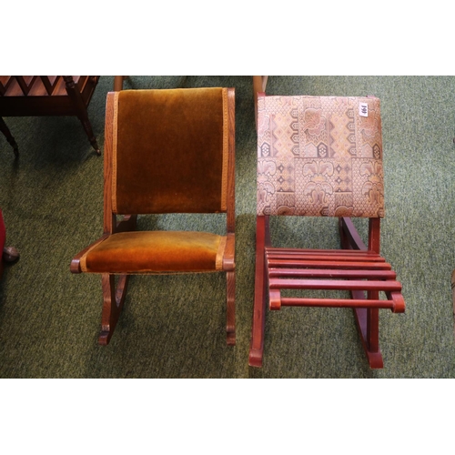 464 - 2 Rocking Upholstered Gout Stools