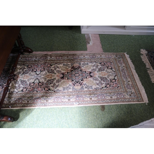 497 - Cream Ground Runner with tassel ends