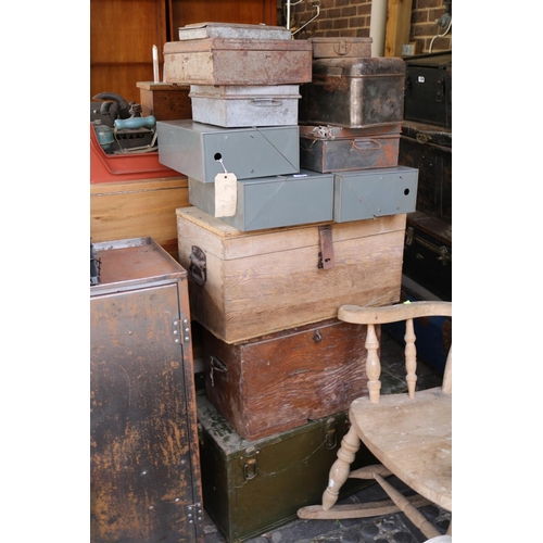 545 - Collection of assorted Metal boxes and trunks