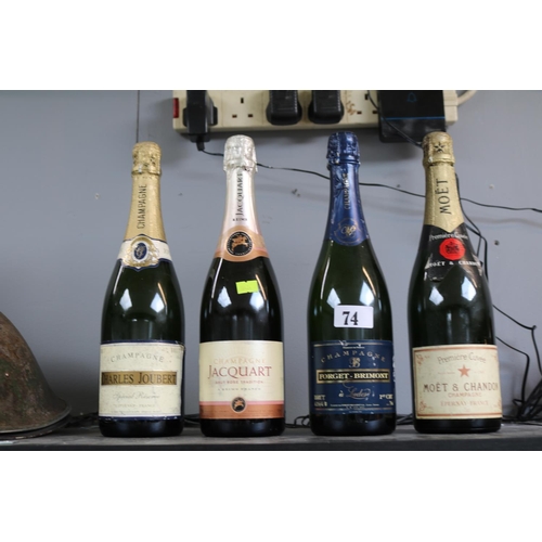 74 - Collection of assorted Alcohol Moet & Chandon, Charles Joubert etc (4)