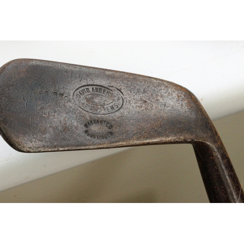 18 - Five Hickory Shafted Irons inc Craigie, Park, Anderson & Gibson. Craigie, Montrose mid iron shaft st... 