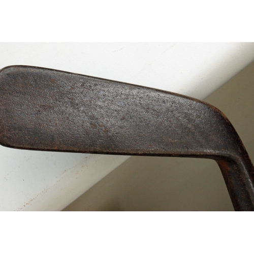 19 - Five Hickory Irons inc Anderson and Millar. C. Millar, Glasgow small headed iron. Anderson, Army & N... 
