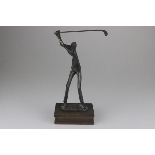 25 - Abstract Bronze Sculpture of a Golfer