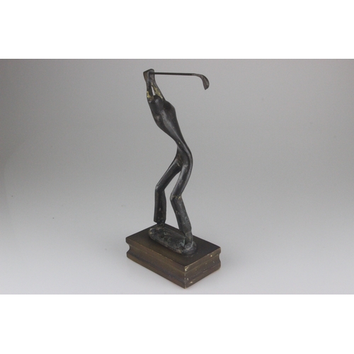 25 - Abstract Bronze Sculpture of a Golfer