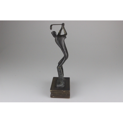 25 - Abstract Bronze Sculpture of a Golfer