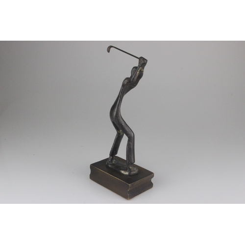 25 - Abstract Bronze Sculpture of a Golfer