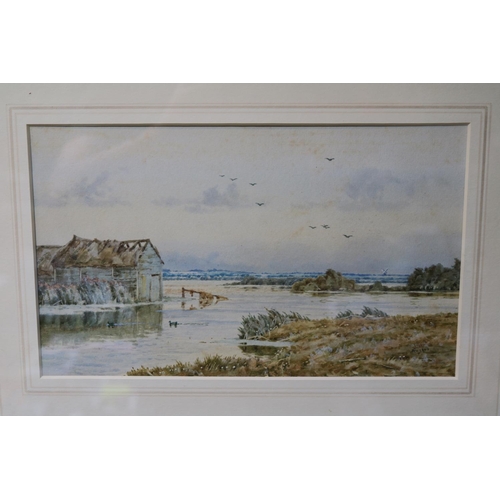 115 - Arthur Anderson Fraser British 1861 - 1904 2 Watercolours of the River Great Ouse with a view toward... 