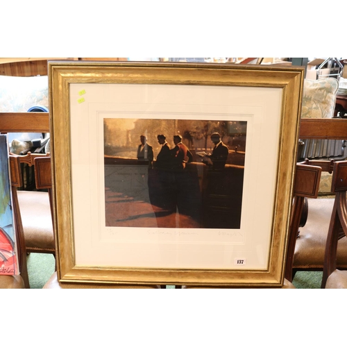 137 - Anne Magill ' Saturday Afternoon' frame print signed in Pencil 59 of 175