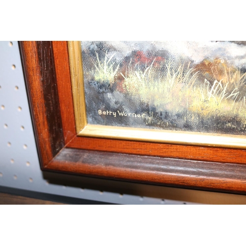 138 - Betty Warner Oil on canvas of a Mountain scene