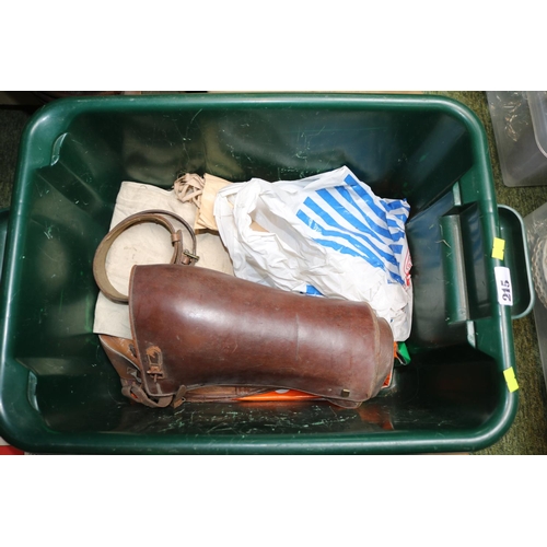 215 - COllection of assorted Military items to include Gaiters, Kit Bag Locks etc