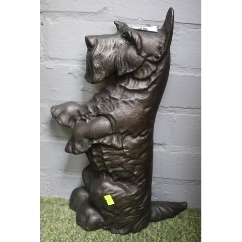 30 - Cast Iron Door stop of a Scottie Dog Reg No 228456 42cm in Height