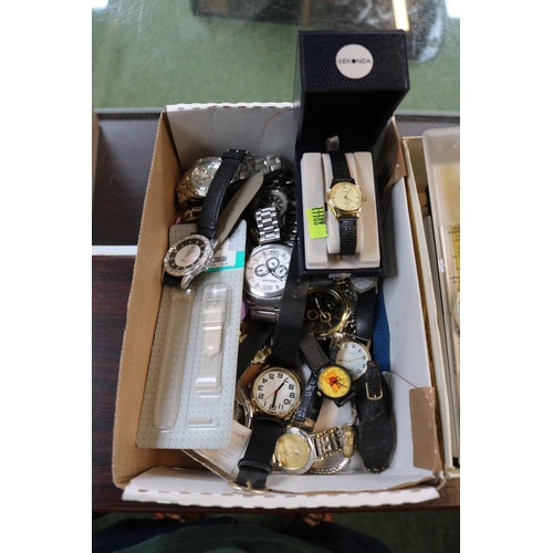 488 - 2 Boxes of assorted Dress watches to include Sekonda, Police etc