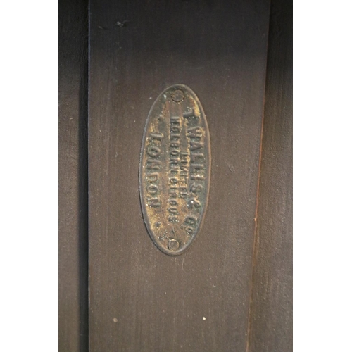 500 - Edwardian Mahogany Fall front cabinet with carved panel doors and brass handles