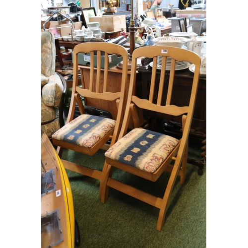 506 - Pair of 20thC upholstered folding chairs