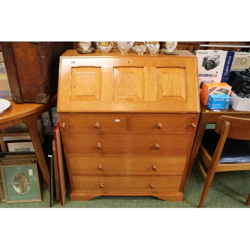 548 - Charles Matts Cherry Wood Fall front bureau with Key