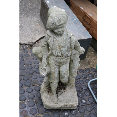 583 - Concrete garden figure of a boy