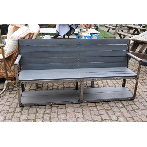 591 - Racking and plank garden bench