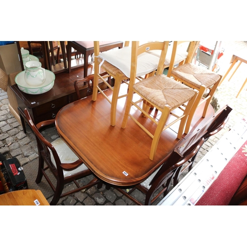 619 - Charles Barr Mahogany dining table and a set of 6 Chairs