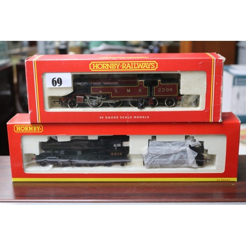 69 - 2 Hornby 00 Gauge LMS 2-6-4 Class 4P 2309 & 8510 R2228 LMS 2-8-0