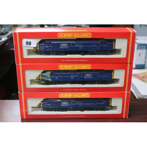 80 - 3 Hornby 00 Gauge Mainline Diesel to include R2012A, B & C