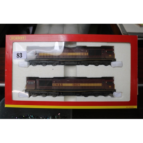 83 - Boxed Hornby OO Gauge R2411 EWS Co-Co Diesel Electric Class 58