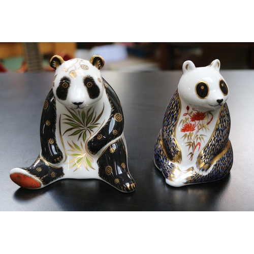 119 - 2 Royal Crown Derby Paperweights to include Giant Panda MMVIII with Gold Stopper boxed and another P... 