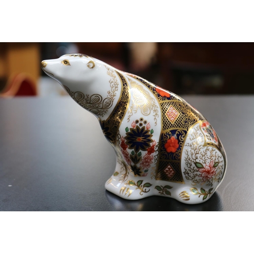 123 - Royal Crown Derby Paperweight Polar Bear Exclusive signature edition of 500 1997