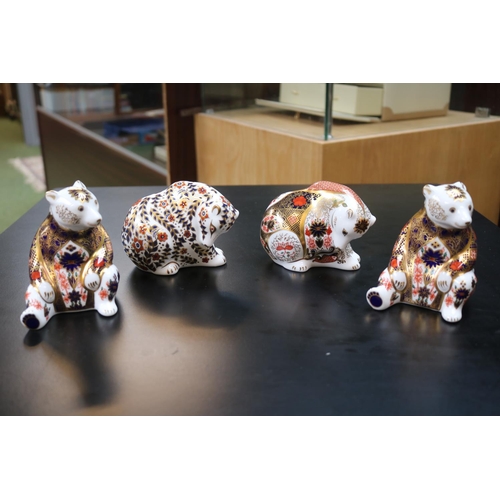 125 - 4 Royal Crown Derby Paperweights to include Rocky Mountain Bear exclusive edition of 500, 2 Limited ... 