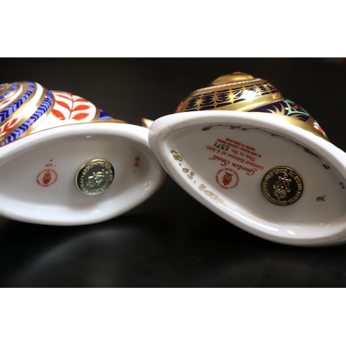 148 - 2 Royal Crown Derby Paperweights to include Golden Snail Limited edition 2371 of 4500 and another Sn... 