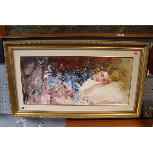 183 - Mstislav Pavlov Russian Artist 'Sleeping Beauty' 122 of 295 Giclee on canvas print