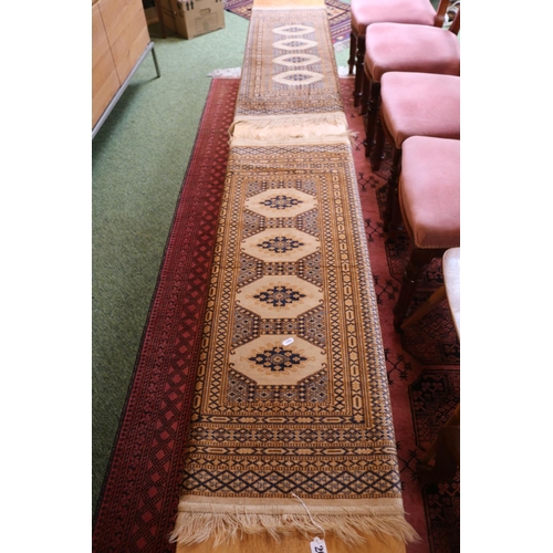 203 - Pair of Silk Machine Made Rugs with tassel ends 66 x 116cm