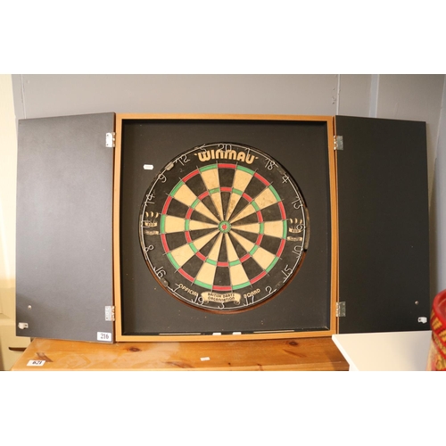 216 - Winmau Cased Dart Board Official Board