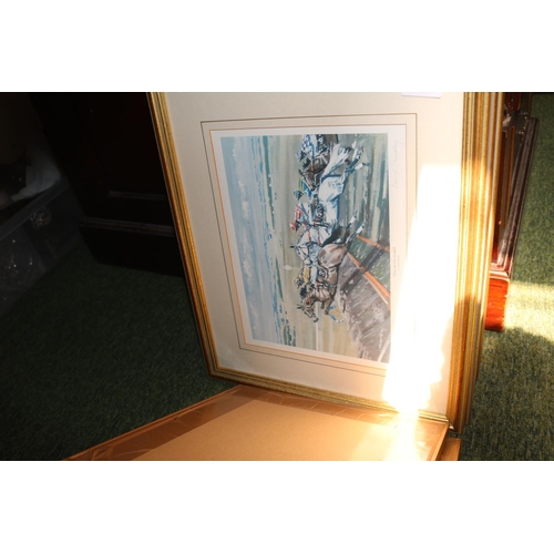 232 - Collection of assorted Sporting Prints and a Tiger Woods Framed Print