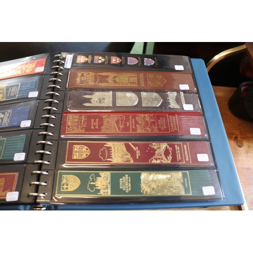 234 - 3 Album's of Leather Bookmarks Vol 1: Bedfordshire x 24 Berkshire X 34, Bucks X18 Cambs x67 Vol 2: C... 