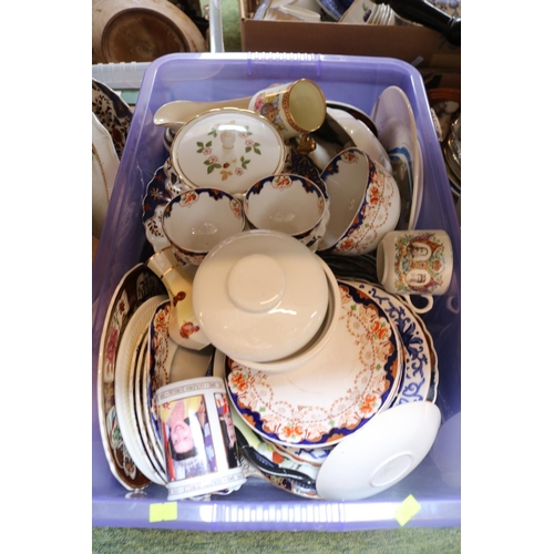 243 - 2 Boxes of assorted Ceramics to include Wedgwood Jasperware, Tuscan China, T G Green & Co etc