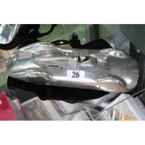 26 - Rare Audi Auto Union Streamliner 1937 solid metal model produced for Dealerships only V6 6 Litre