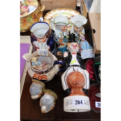 264 - Collection of assorted ceramics to include Allerton's Toby Jug