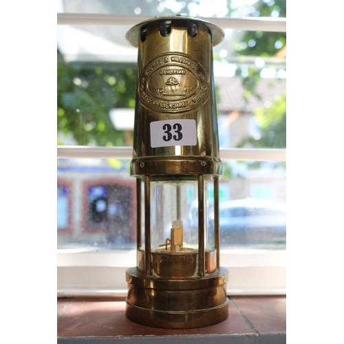 33 - E Thomas & Williams Ltd Cambrian Miners Lamp