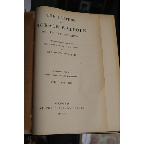 36 - Letters of Horace Walpole by Toynbee Oxford at the Clarendon Press 8 Volumes