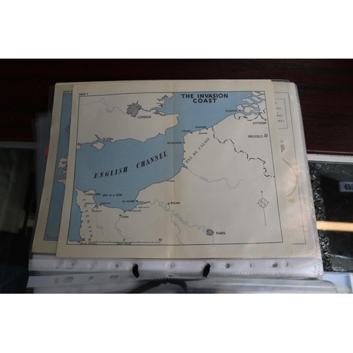 39 - Series of 45 Maps and 3 Diagrams relating to D-Day WWII to include maps for the Battle of the Bulge,... 