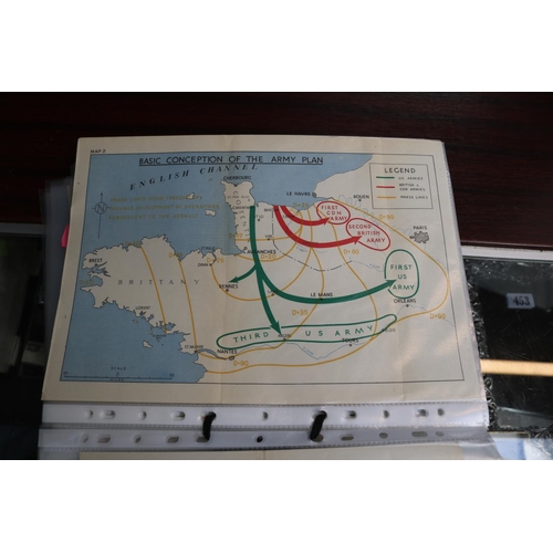 39 - Series of 45 Maps and 3 Diagrams relating to D-Day WWII to include maps for the Battle of the Bulge,... 