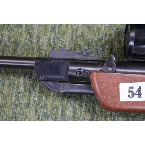 54 - Chinese .22 Air Rifle with 4 x 40 Scope with Walnut stock