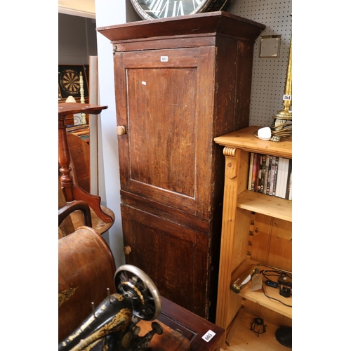 603 - Early 19thC Pine Scumbled 2 door cabinet with turned handles