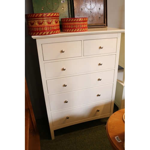 620 - Modern chest of 2 over 3 drawers with metal handles