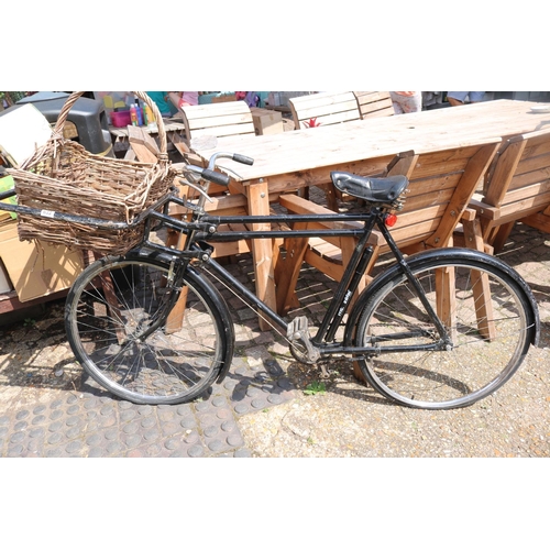 633 - Vintage Kerry Butchers bike with wicker basket