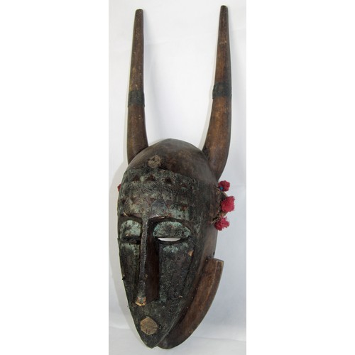 258 - Marka Bambara Mask with Horns From Mali. Marka Bambara Mask with Horns From Mali. The Marka are a Ma... 